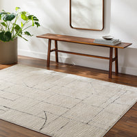 Surya Freud Feu-2307 Ivory, Black Area Rug