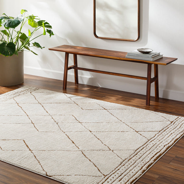 Surya Freud Feu-2323 Ivory, Brown Rug.