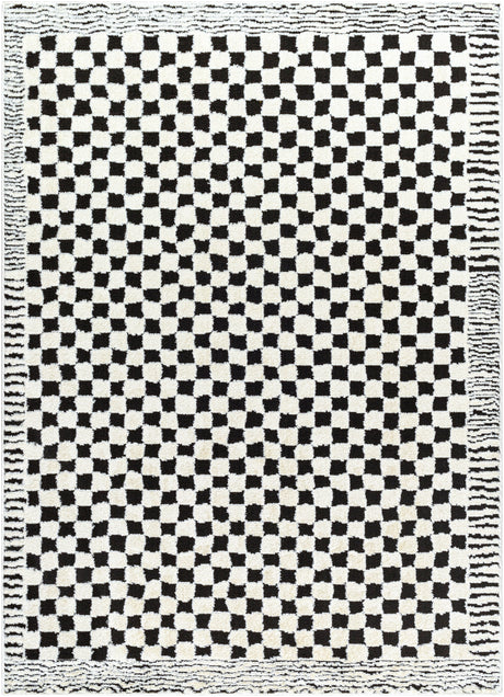 Surya Freud Feu-2325 Ivory, Black Rug.