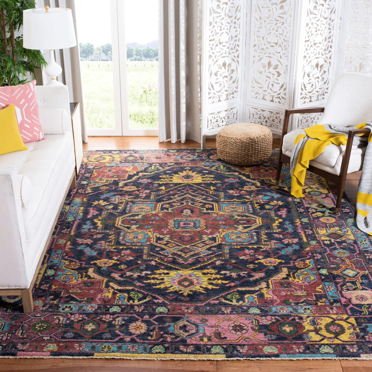 Safavieh Izmir 6'-0" x 9'-0" Rug in Blue / Rust