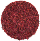 Safavieh Leather Shag 4'-0" x 4'-0" Rug in Red