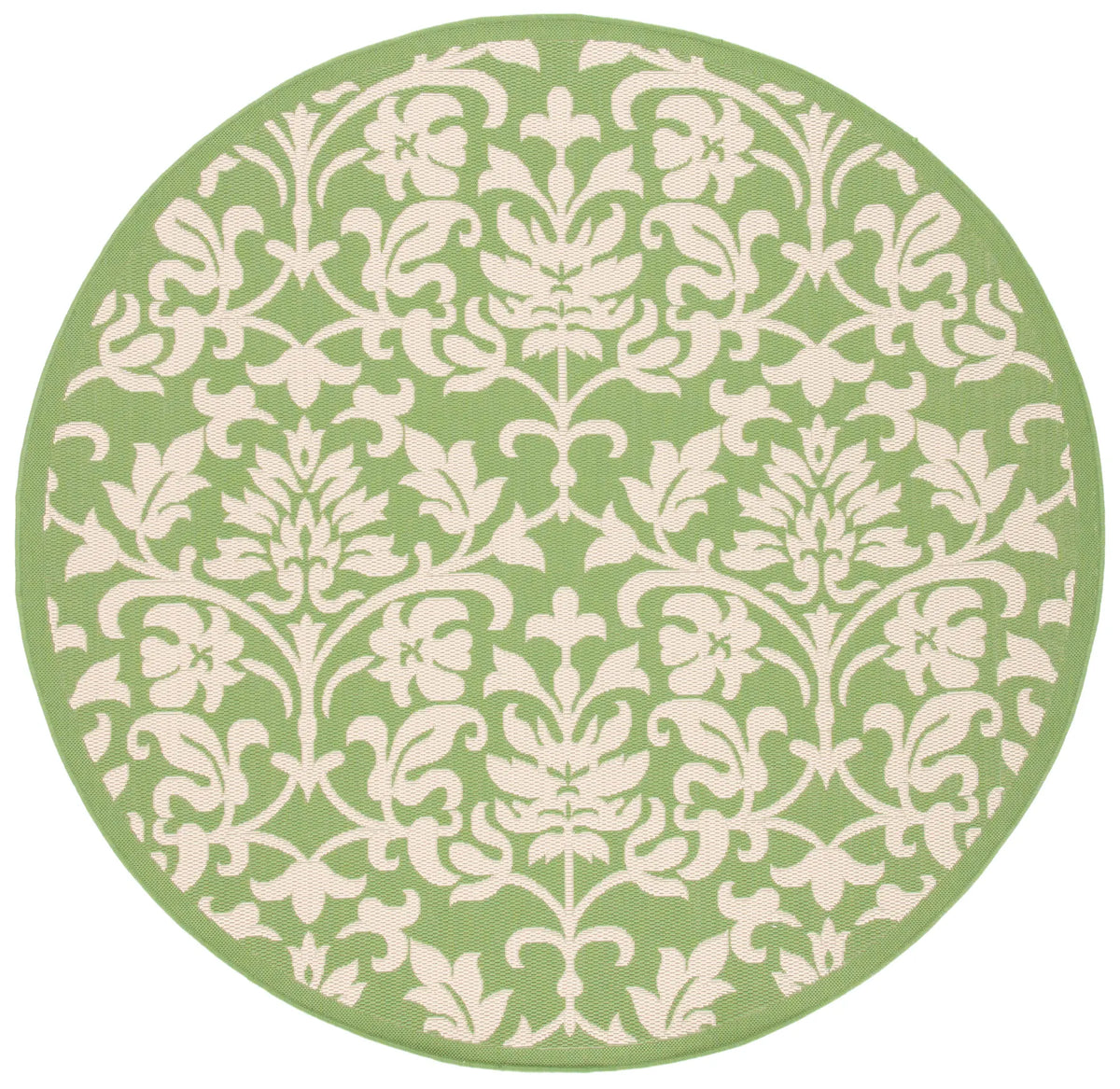 Safavieh Courtyard 6'-7" x 6'-7" Rug in Olive / Natural