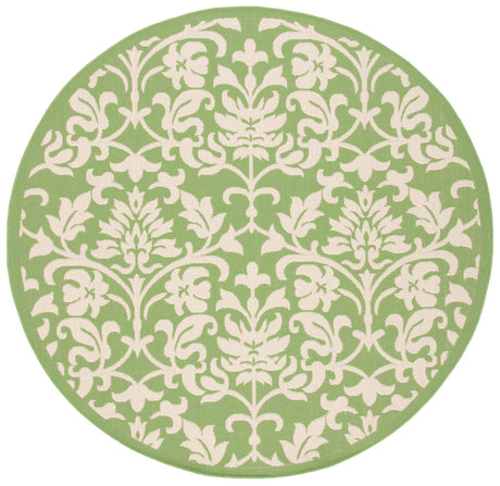 Safavieh Courtyard 6'-7" x 6'-7" Rug in Olive / Natural