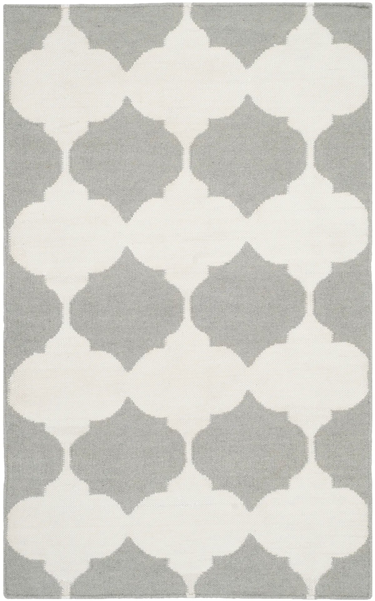 Safavieh Dhurries 2'-6" x 4'-0" Rug in Grey / Ivory