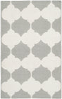 Safavieh Dhurries 2'-6" x 4'-0" Rug in Grey / Ivory