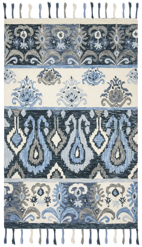 Safavieh Suzani 5'-0" x 8'-0" Rug in Blue / Ivory