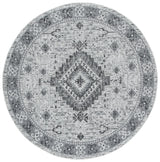 Safavieh Courtyard 6'-7" x 6'-7" Rug in Light Grey / Charcoal