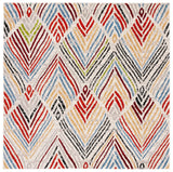 Safavieh Amsterdam 6'-7" x 6'-7" Rug in Ivory / Red
