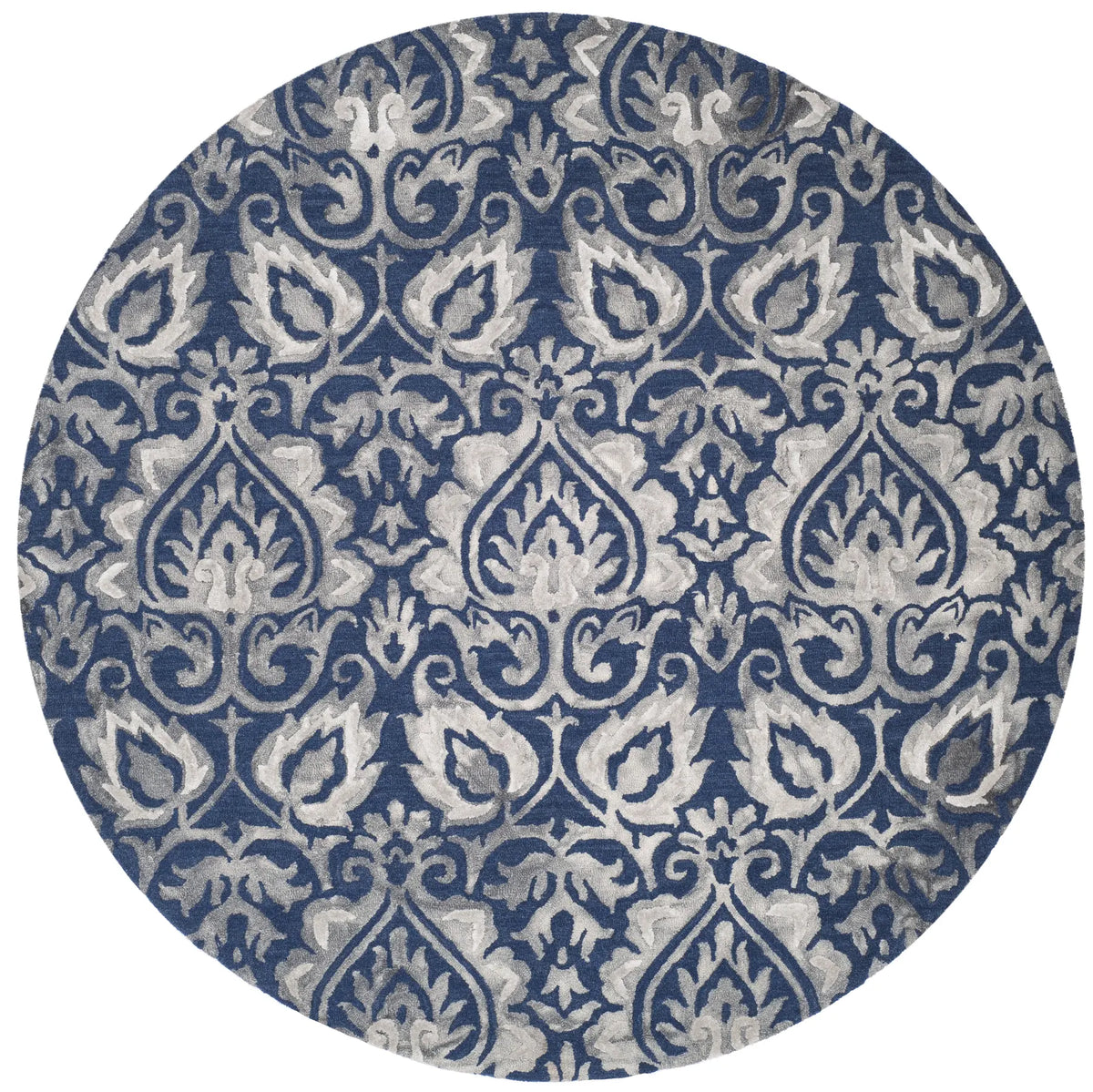 Safavieh Dip Dye 7'-0" x 7'-0" Rug in Navy / Grey
