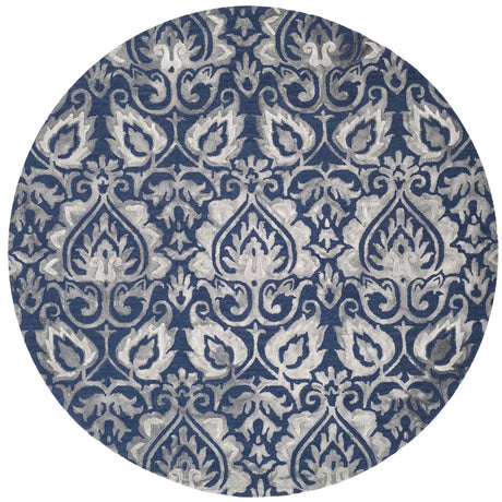 Safavieh Dip Dye 7'-0" x 7'-0" Rug in Navy / Grey