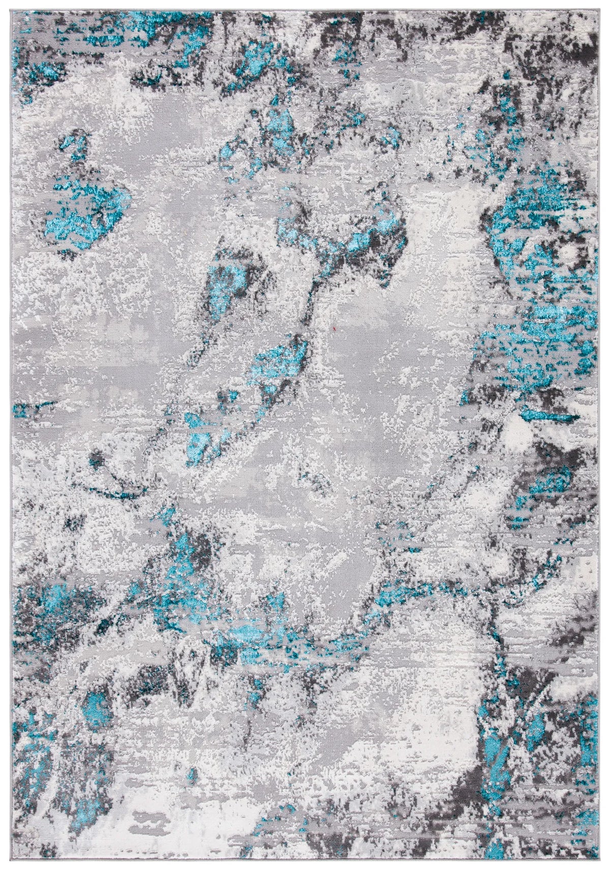 Safavieh Amelia 4'-5" x 6'-5" Rug in Grey / Turquoise