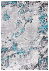 Safavieh Amelia 4'-5" x 6'-5" Rug in Grey / Turquoise
