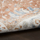 Nourison Astra Machine Washable ASW20 Machine Made Rust, Ivory Rug