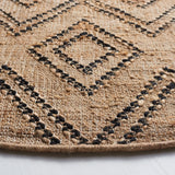 Safavieh Natural Fiber 6'-0" x 6'-0" Rug in Black / Natural