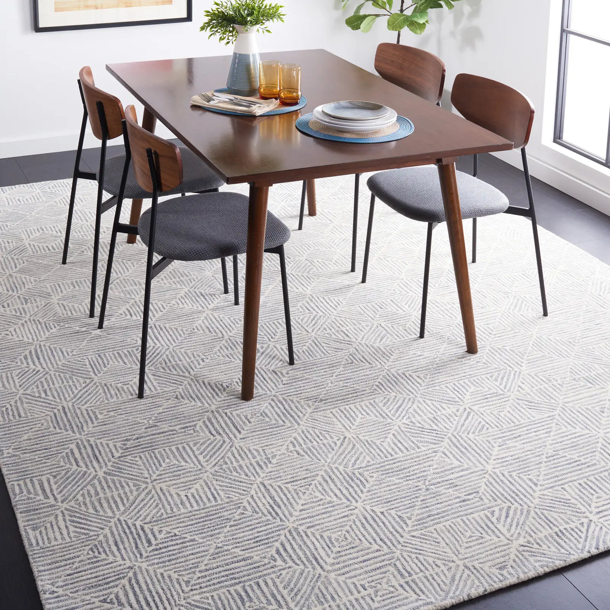 Safavieh Abstract 10'-0" x 14'-0" Rug in Grey / Ivory