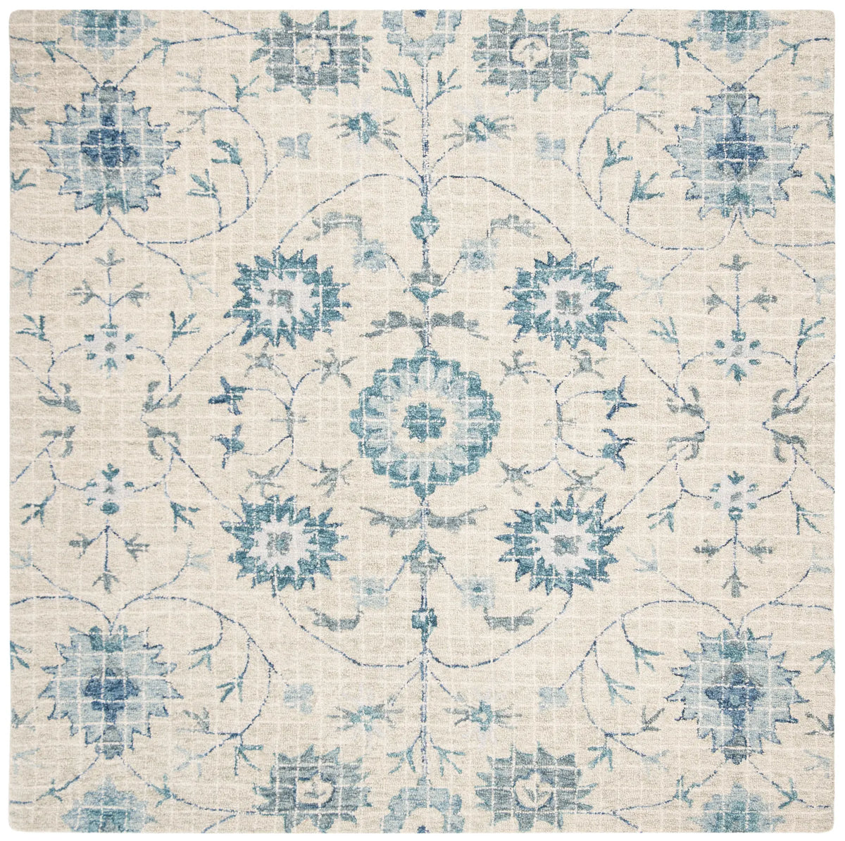 Safavieh Blossom 6'-0" x 6'-0" Rug in Silver / Blue