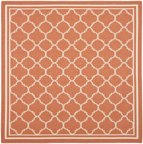 Safavieh Courtyard 6'-7" x 6'-7" Rug in Terracotta / Bone