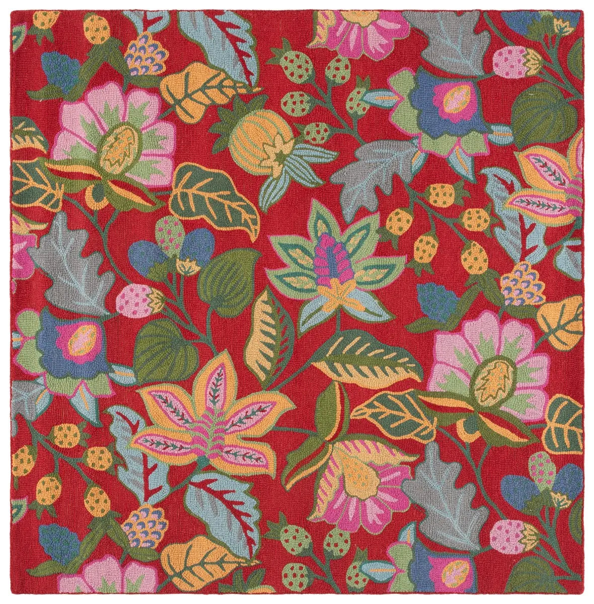 Safavieh Jardin 6'-0" x 6'-0" Rug in Red / Multi
