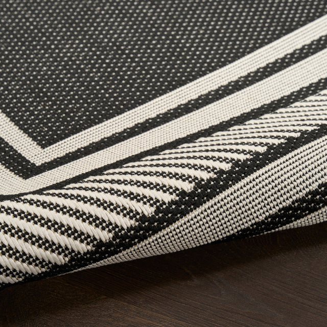 Nourison Horizon Indoor/Outdoor HOZ03 Black Contemporary Area Rugs