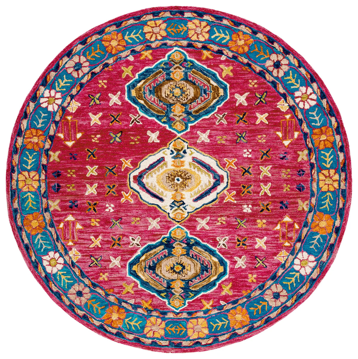 Safavieh Aspen 7'-0" x 7'-0" Rug in Red / Blue
