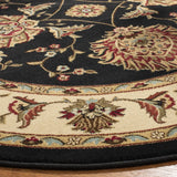 Safavieh Lyndhurst 5'-3" x 5'-3" Rug in Black / Ivory