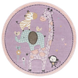 Safavieh Carousel Kids 100 5'-3" x 5'-3" Rug in Purple