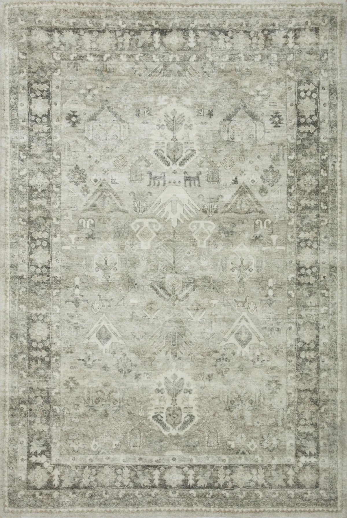 Loloi Rosette Ros-04 Steel/Graphite Rugs - main flat
