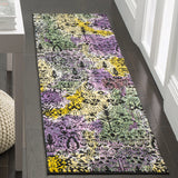 Safavieh Watercolor 2'-3" x 8'-0" Rug in Light Yellow / Green