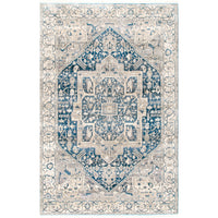 Nuloom Harriet Vintage Medallion Khmc04F Gray Area Rug