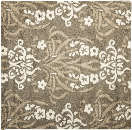 Safavieh Florida Shag 6'-7" x 6'-7" Rug in Smoke / Beige