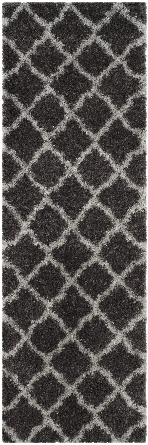 Safavieh Indie Shag 2'-3" x 7'-0" Rug in Dark Grey / Grey