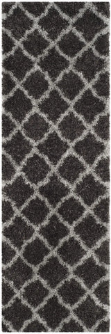 Safavieh Indie Shag 2'-3" x 7'-0" Rug in Dark Grey / Grey