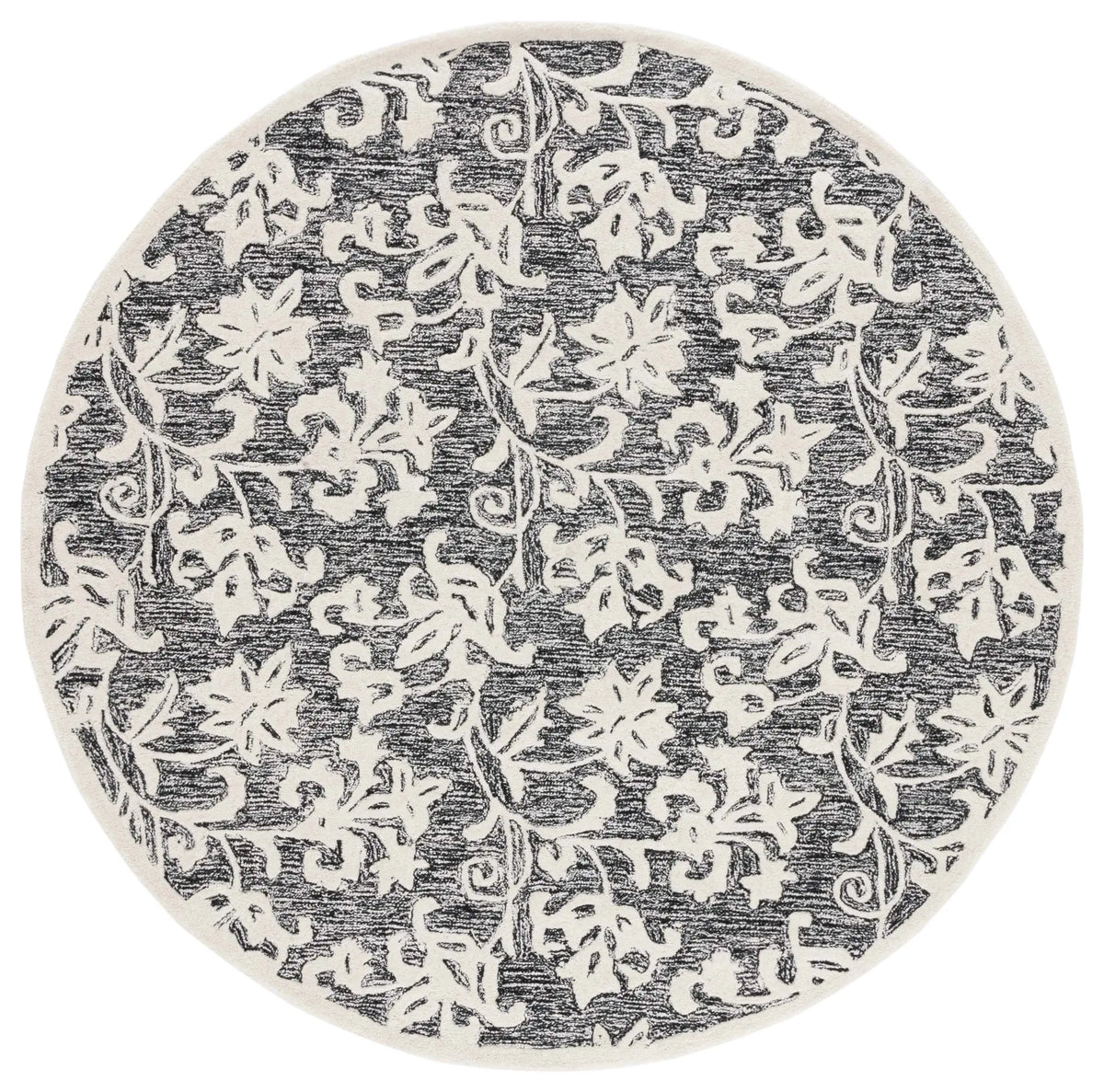 Safavieh Metro 6'-0" x 6'-0" Rug in Black / Ivory