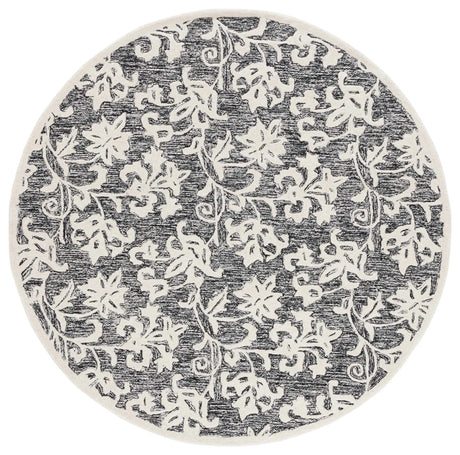 Safavieh Metro 6'-0" x 6'-0" Rug in Black / Ivory
