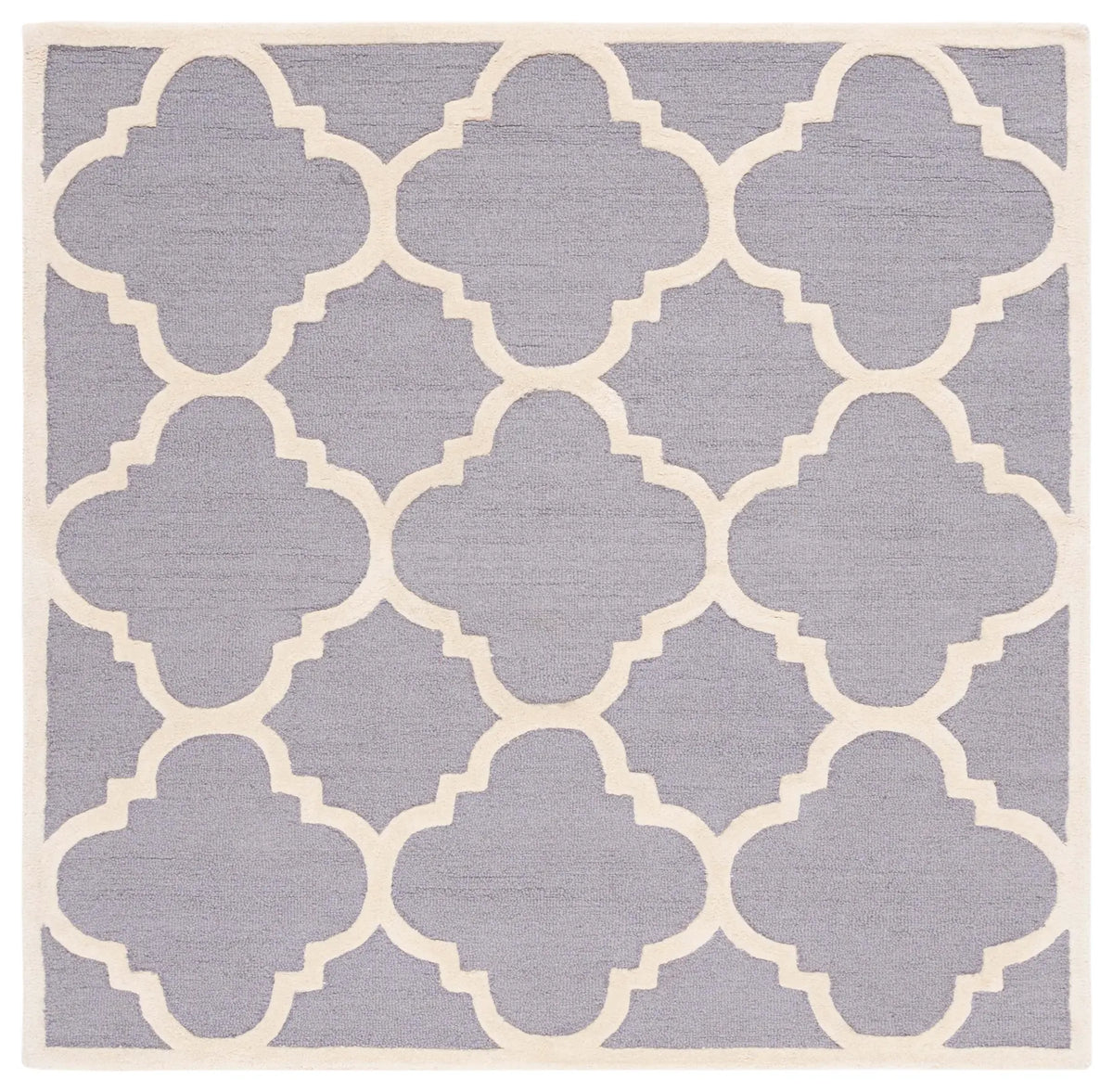 Safavieh Cambridge 6'-0" x 6'-0" Rug in Silver / Ivory