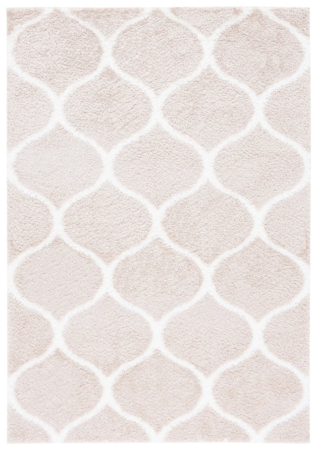 Safavieh Tahoe Shag 4'-0" x 6'-0" Rug in Beige / White