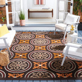 Safavieh Veranda 8'-0" x 11'-0" Rug in Chocolate / Terracotta