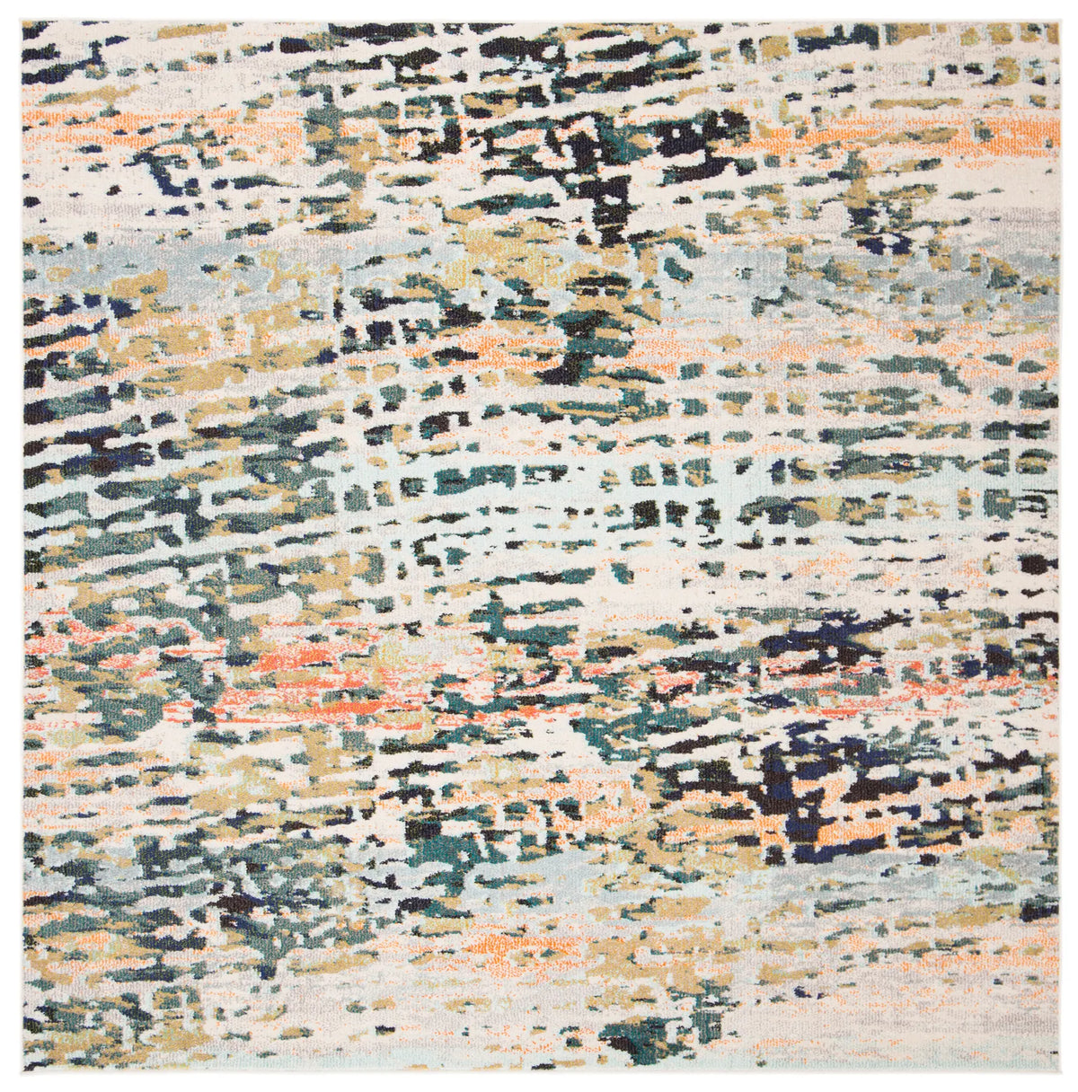 Safavieh Madison 6'-7" x 6'-7" Rug in Beige / Navy
