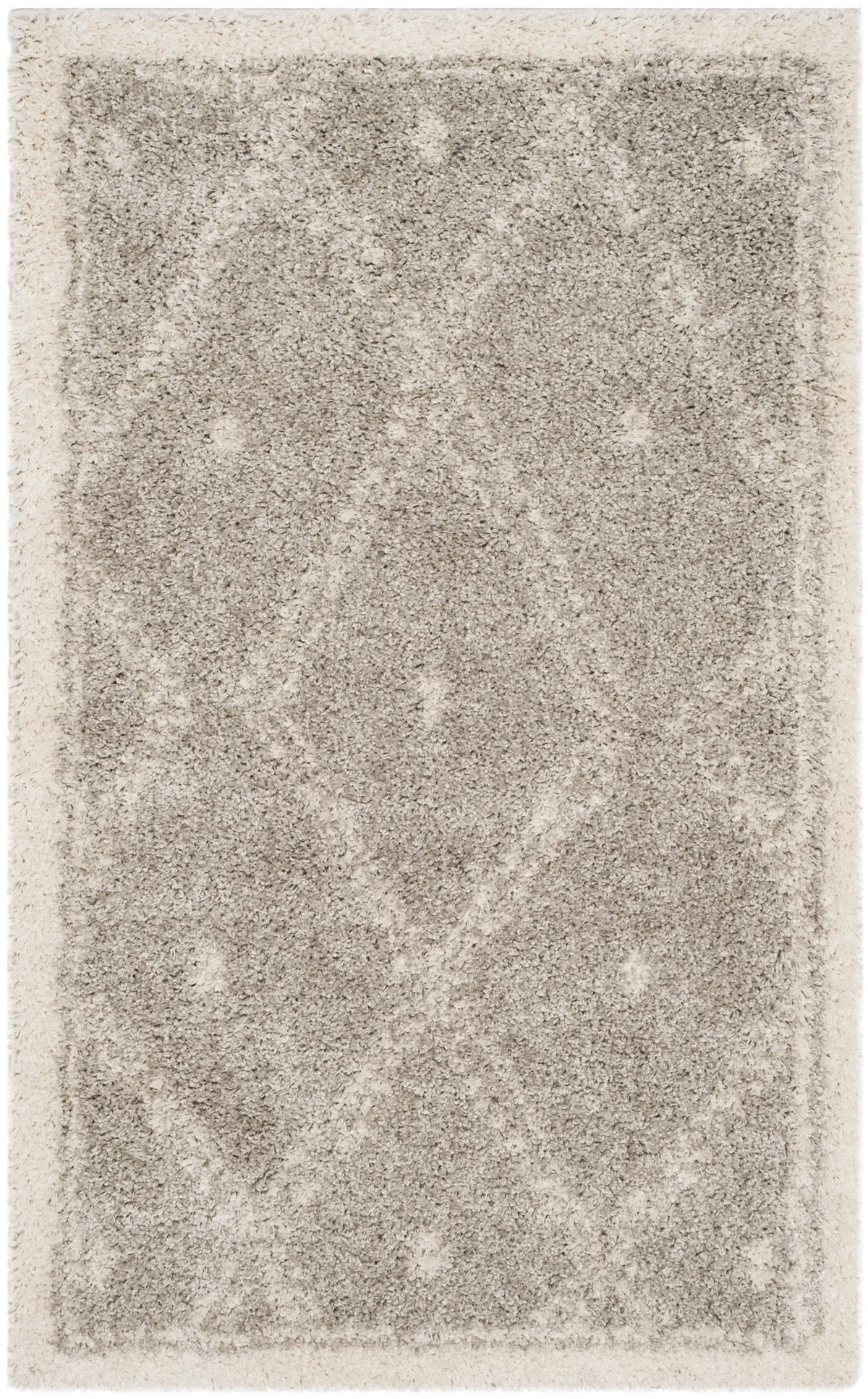 Safavieh Arizona Shag 3'-2" x 5'-0" Rug in Grey / Ivory