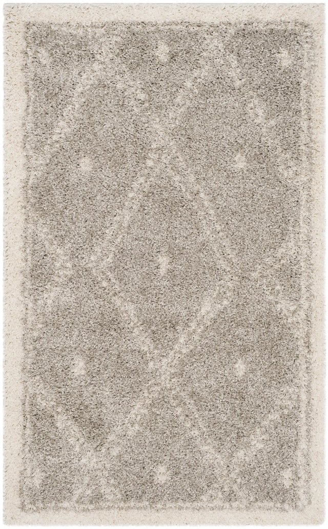 Safavieh Arizona Shag 3'-2" x 5'-0" Rug in Grey / Ivory
