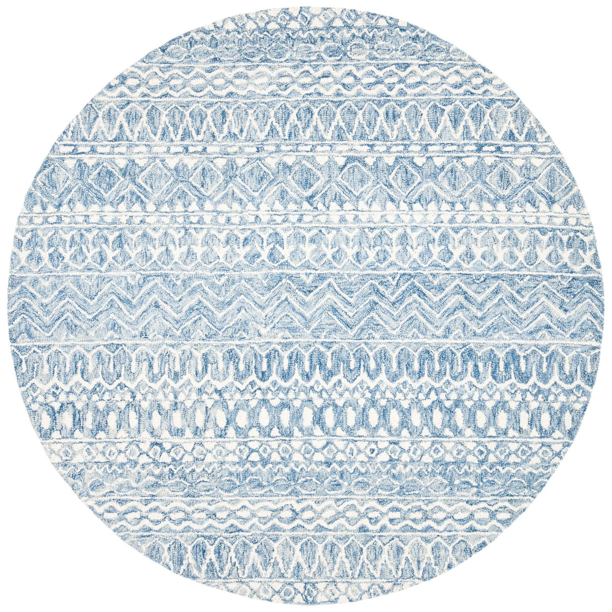 Safavieh Micro-Loop 5'-0" x 5'-0" Rug in Blue / Ivory