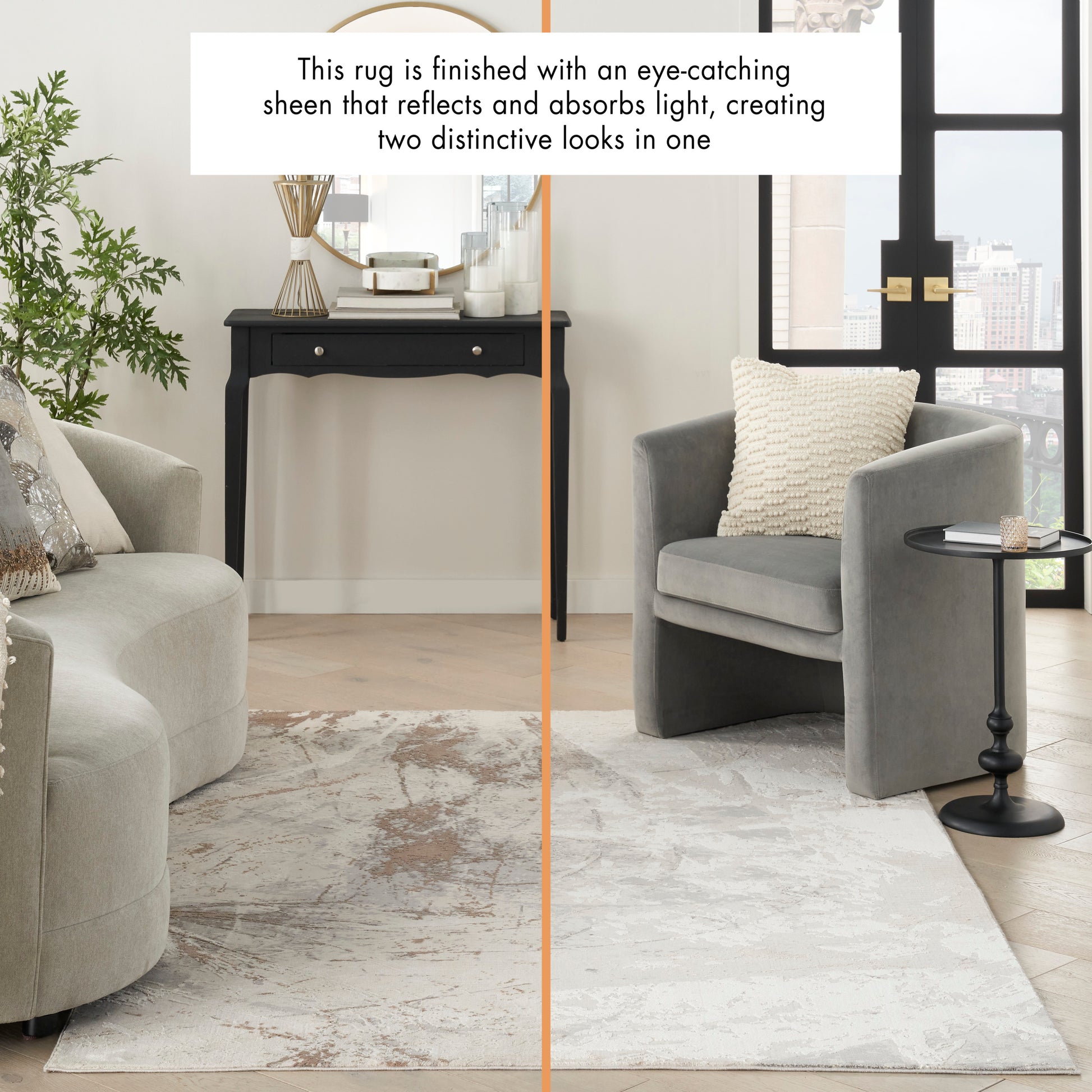 Nourison Desire Dsr04 Cream Grey Area Rug