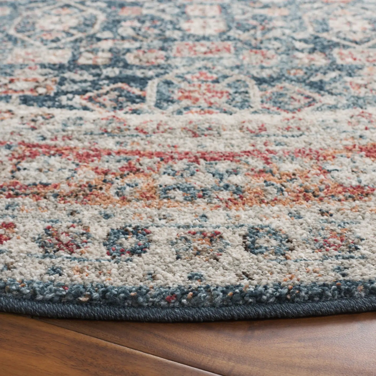 Safavieh Vintage Tabriz 6'-7" x 6'-7" Rug in Blue / Rust