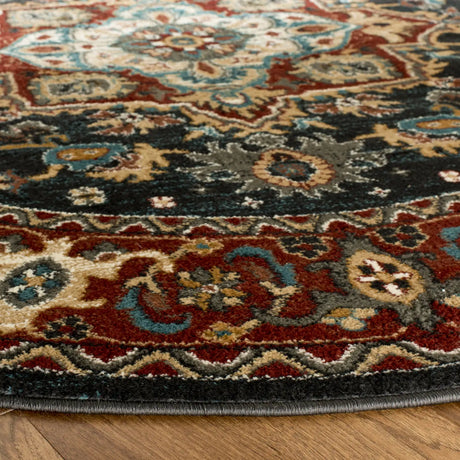 Safavieh Summit 6'-7" x 6'-7" Rug in Dark Grey / Red