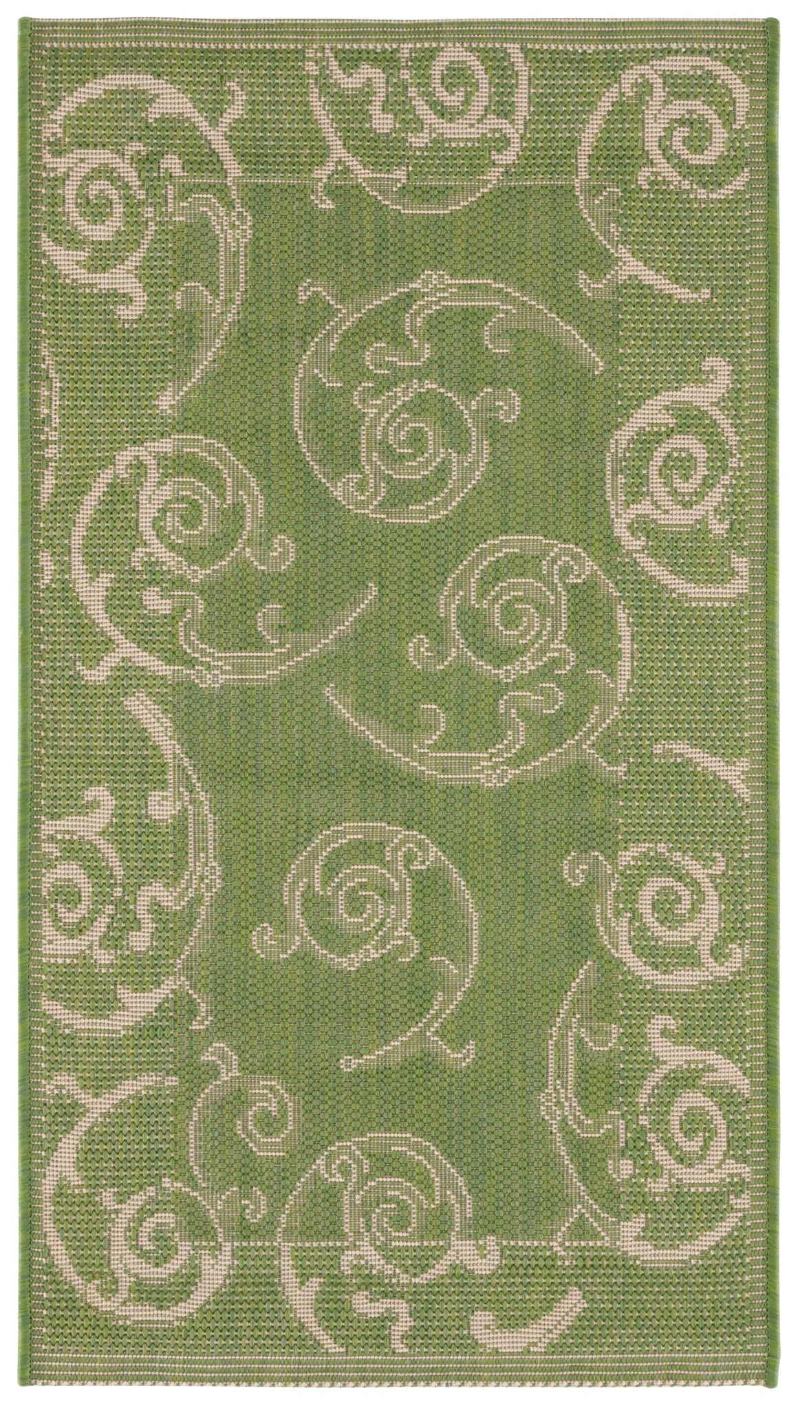 Safavieh Courtyard 2'-0" x 3'-7" Rug in Olive / Natural