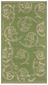 Safavieh Courtyard 2'-0" x 3'-7" Rug in Olive / Natural