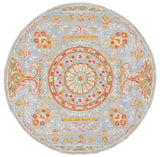 Safavieh Micro-Loop 5'-0" x 5'-0" Rug in Green / Grey