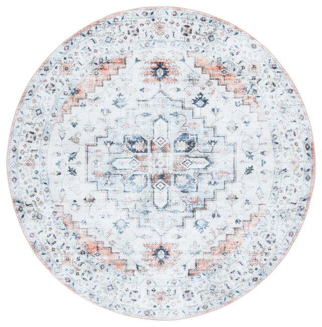Safavieh Martha Stewart Washable 6'-0" x 6'-0" Rug in Sage / Light Rust