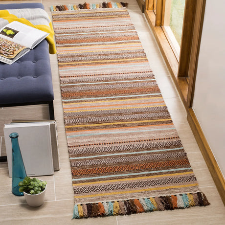 Safavieh Montauk 2'-3" x 8'-0" Rug in Brown / Multi