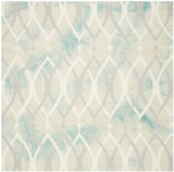 Safavieh Dip Dye 7'-0" x 7'-0" Rug in Green / Ivory Grey